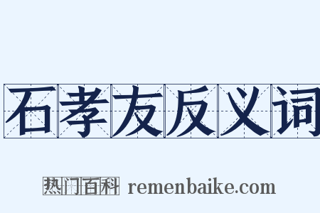 石孝友反义词是什么意思的图片